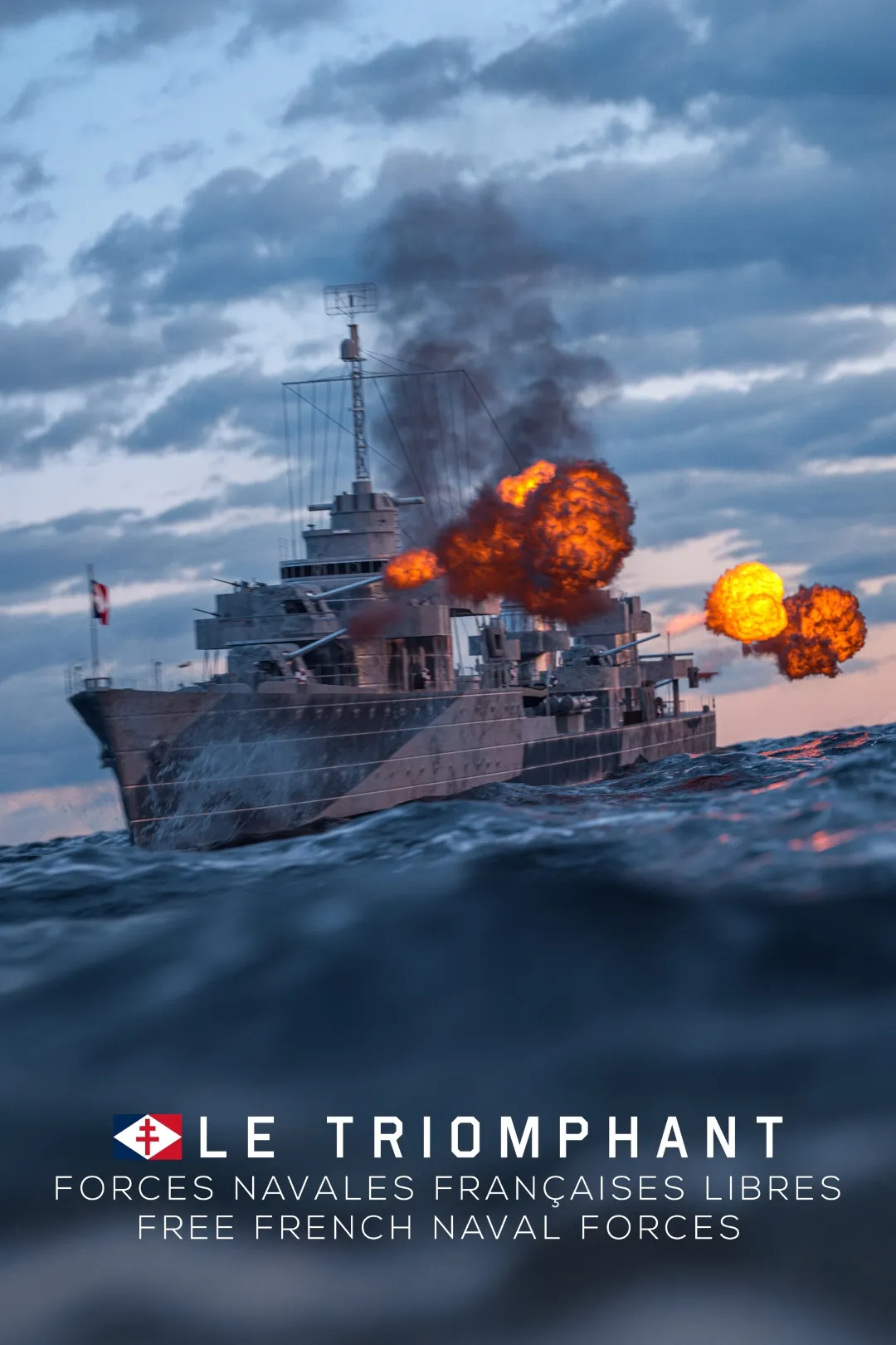 French Destroyer Le Triomphant
