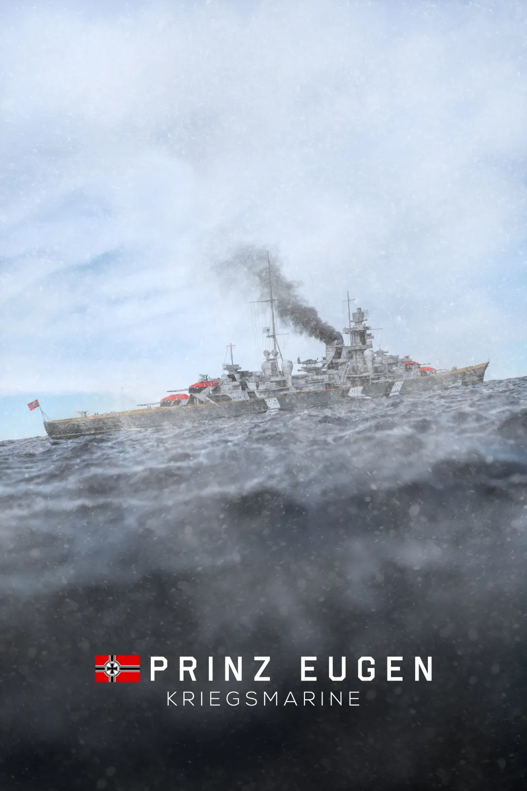 German Heavy Cruiser Prinz Eugen WWII Cruiser poster — museum-grade naval wall art print