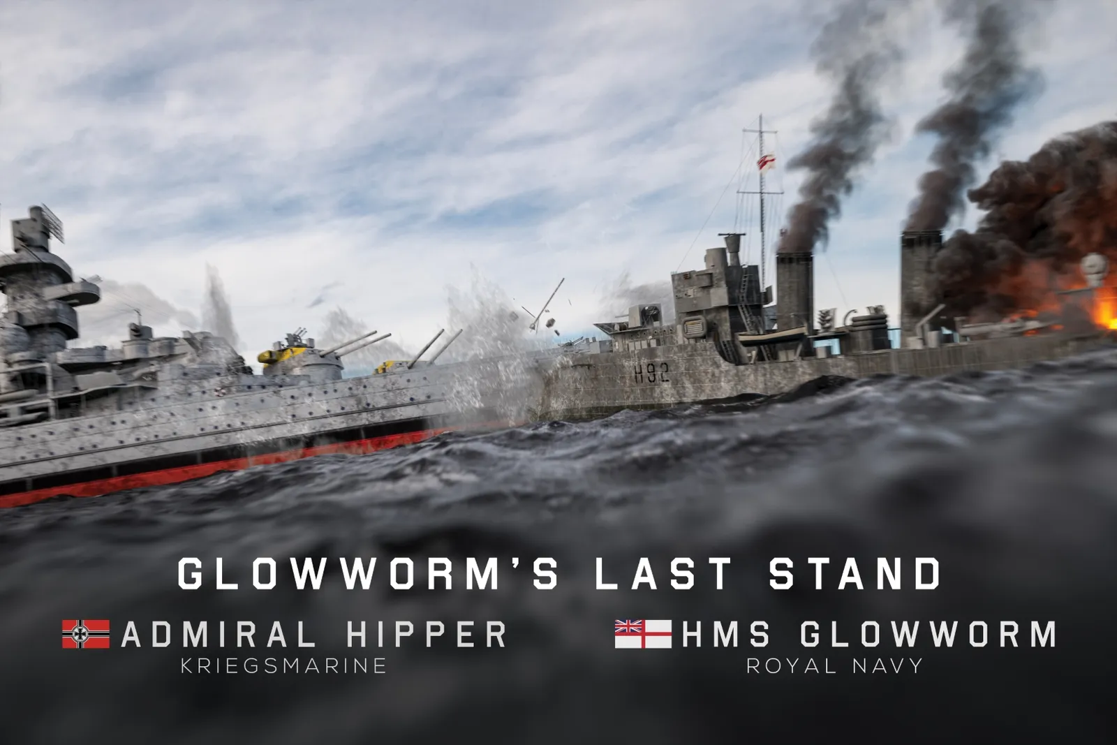 Glowworm's Last Stand cinematic naval 3D visualization
