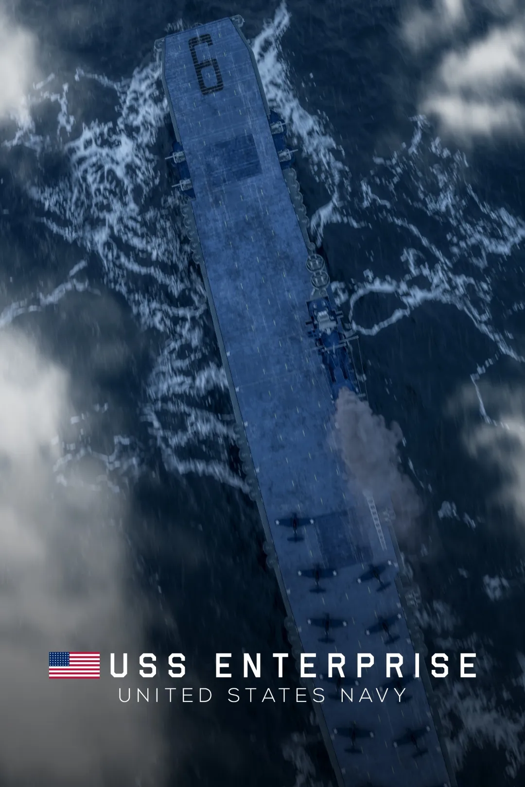 USS Enterprise cinematic naval 3D visualization